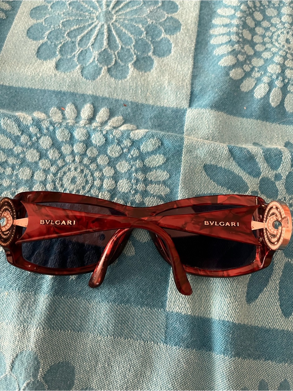 BVLGARI Tortoiseshell Logo Sunglasses